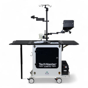 TechMaster Carts medical cart with various components on a white background